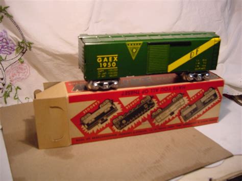 Vintage Marx Train GAEX 1950 box car 3/16 scale ORIGINAL 